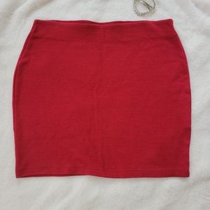 Red Mini Skirt Ribbed Texture Old Navy